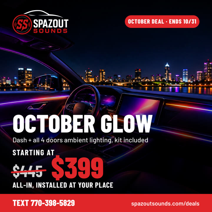 October Glow: dash + 4 doors lighting